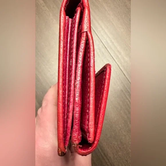 Gucci GG Beige Canvas Long Wallet with Pink Leather Interior Vintage - Picture 14 of 15